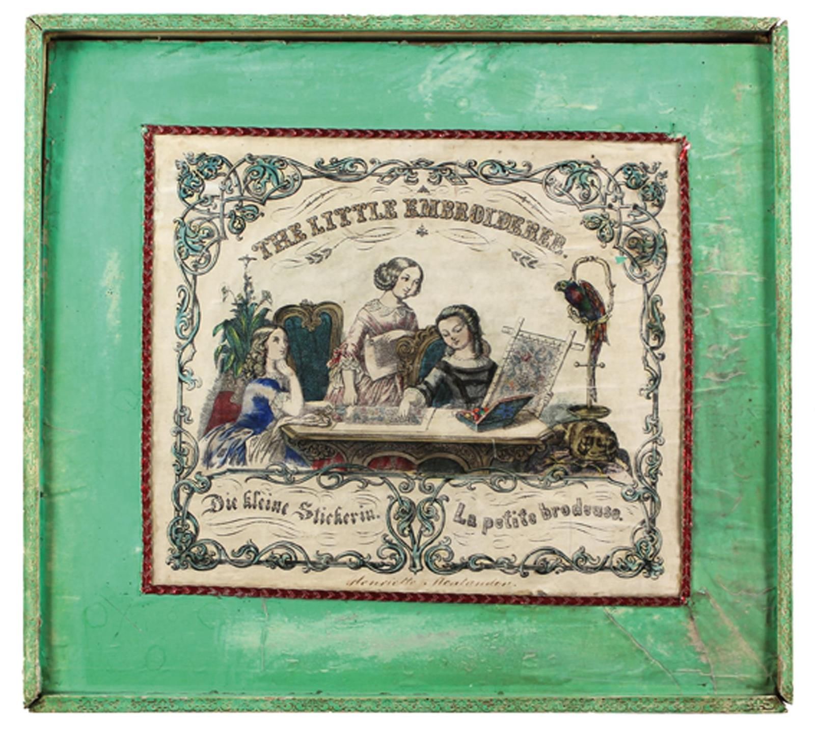 Little Embroiderer, The. 小刺绣师。La petite brodeuse.木制刺绣框（28 x 24 x 7厘米）和11个不同尺寸的刺绣&hellip;
