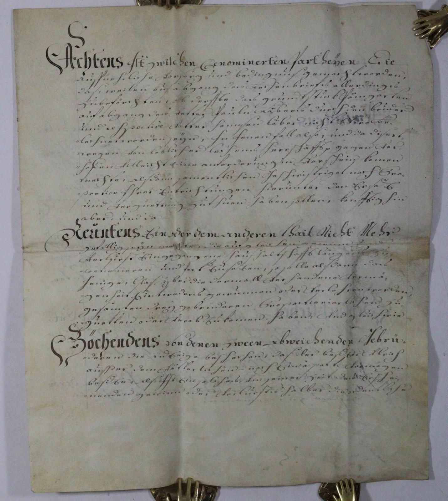 Konvolut 来自蒂罗尔州的10份（1份不完整）文件。羊皮纸(9)和纸张上的手稿，1582-1769年......Qu.Fol.几个折页。 包含8份销售账单&hellip;