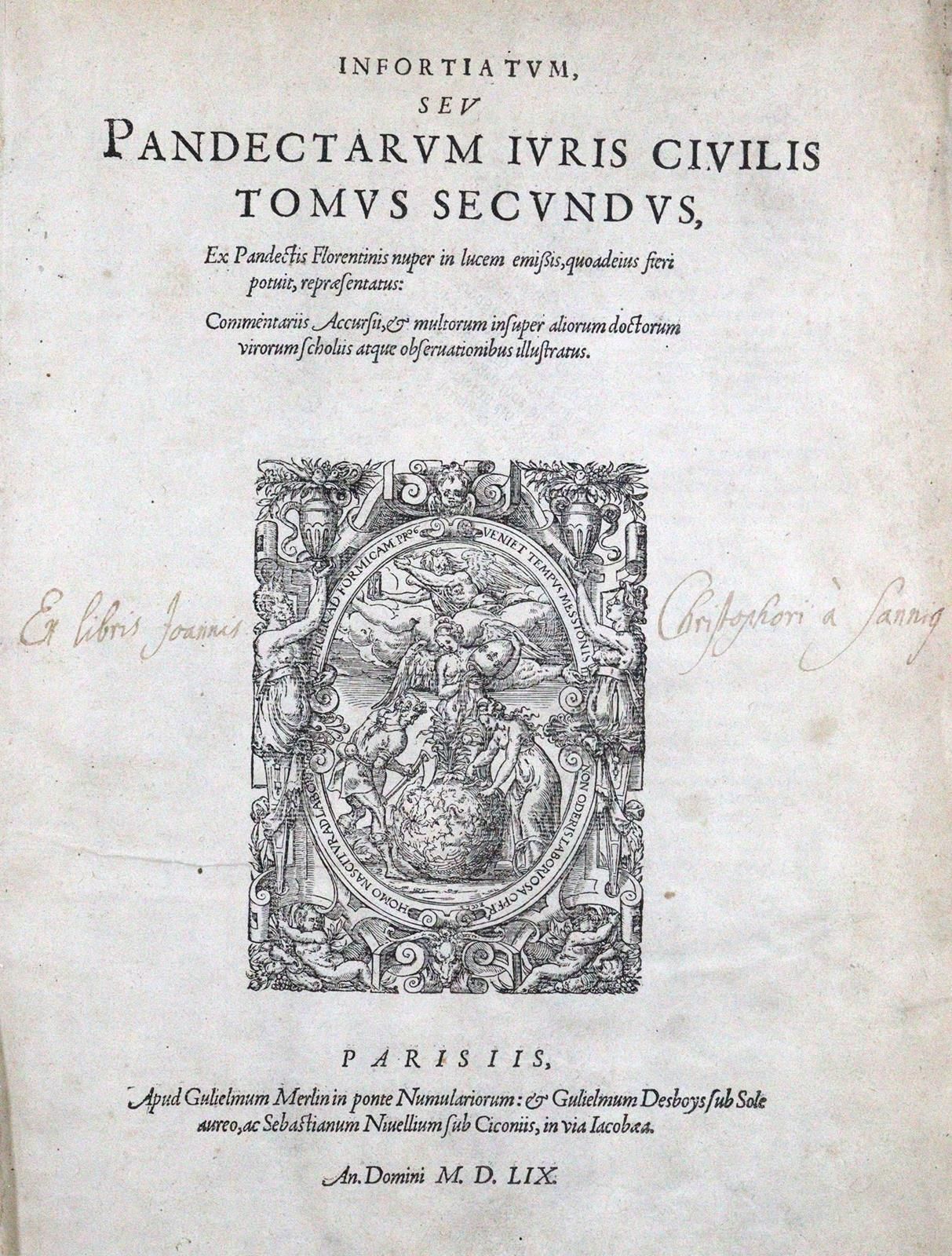 Justinianus. Digestum vetus seu Pandectarum Iuris Civilis.第2-3卷（共3卷），分2卷。巴黎，梅林15&hellip;