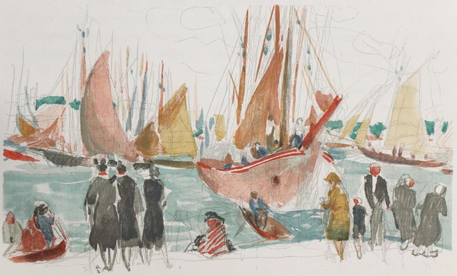 Suares,A. (d.I. F.A.Y.Scantrel). 海面上的克里普斯库勒。巴黎，（Impr. Lahure）1933年。有大量的彩色图片。Jacq&hellip;