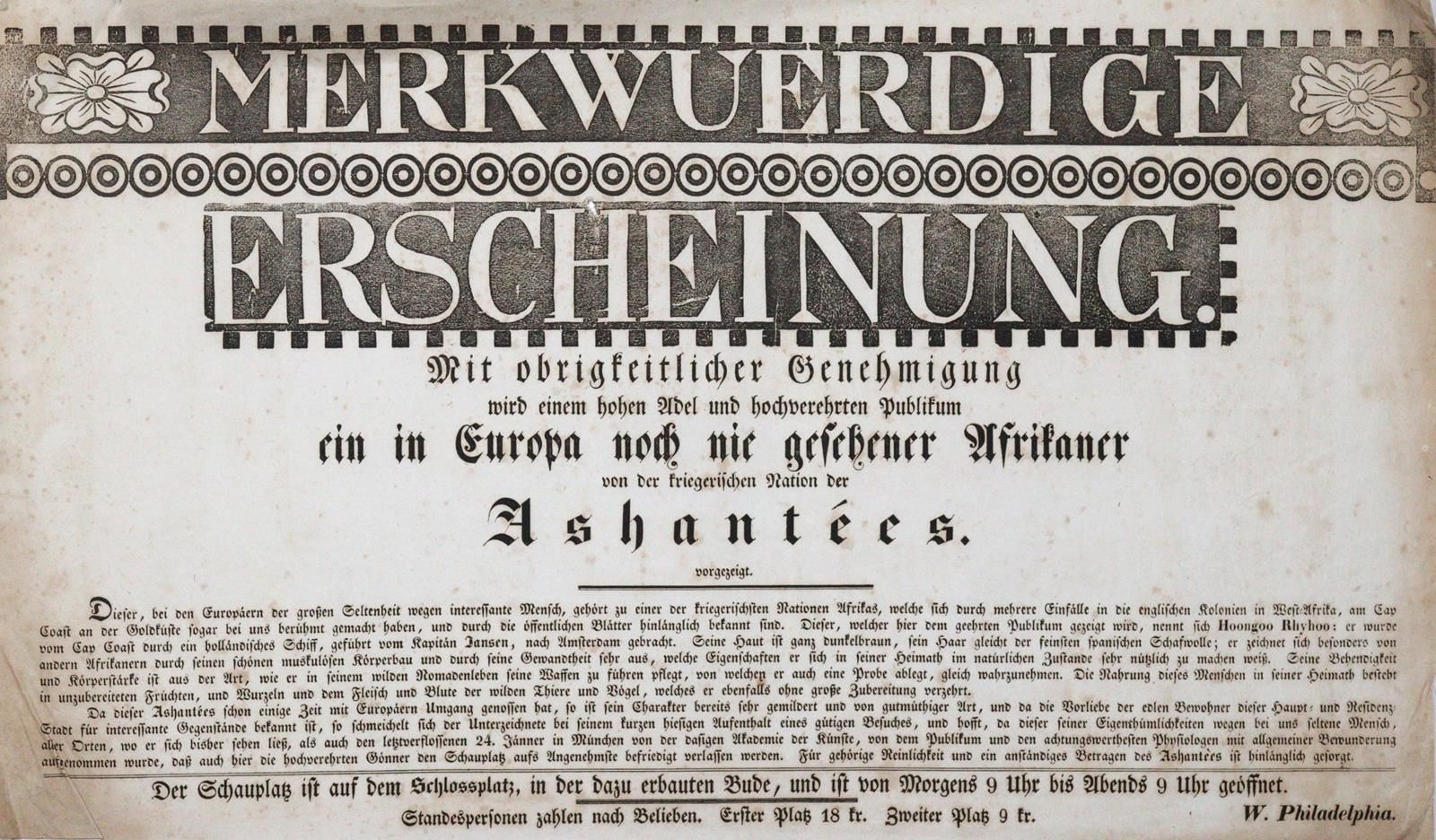 Merkwürdige Erscheinung. With official permission a high nobility and highly est&hellip;