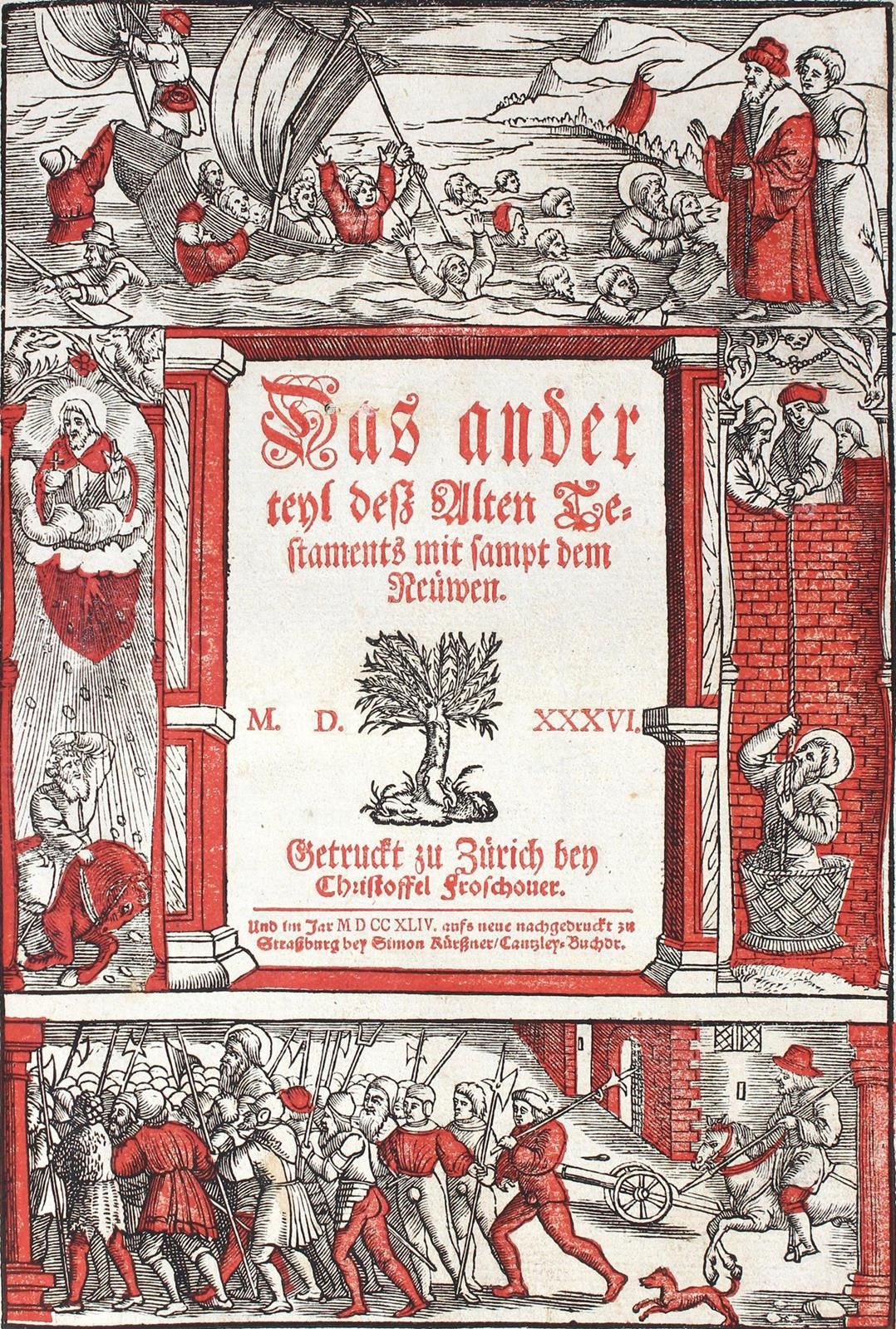 Biblia germanica. (整本圣经，即新旧约的所有书籍，根据原文以最忠实的方式翻译。苏黎世，C.Froschauer 1536年版本的重印。Stra&hellip;