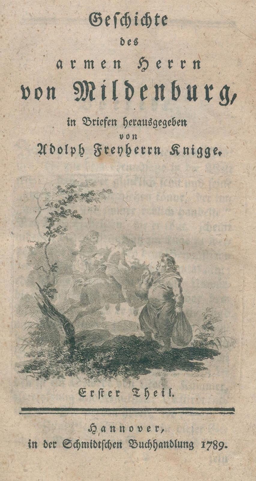 Knigge,A.V. Geschichte des armen Herrn von Mildenburg, in Briefe hrsg. 3 Tle. In&hellip;