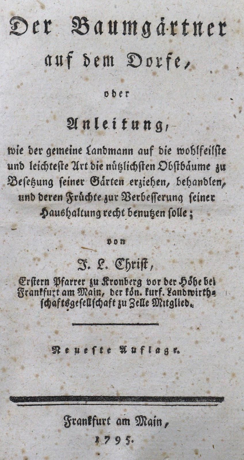 Sammlung 的25卷。大多是19世纪，各种装订和格式。装订和格式。 其中包括：╗ Christ,J.L. Handbuch über die Obstba&hellip;