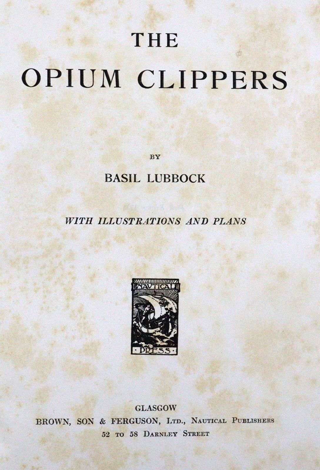 Lubbock,B. Sail. The Romance of the Clipper Ships. Mixed edition. 3 vols. London&hellip;