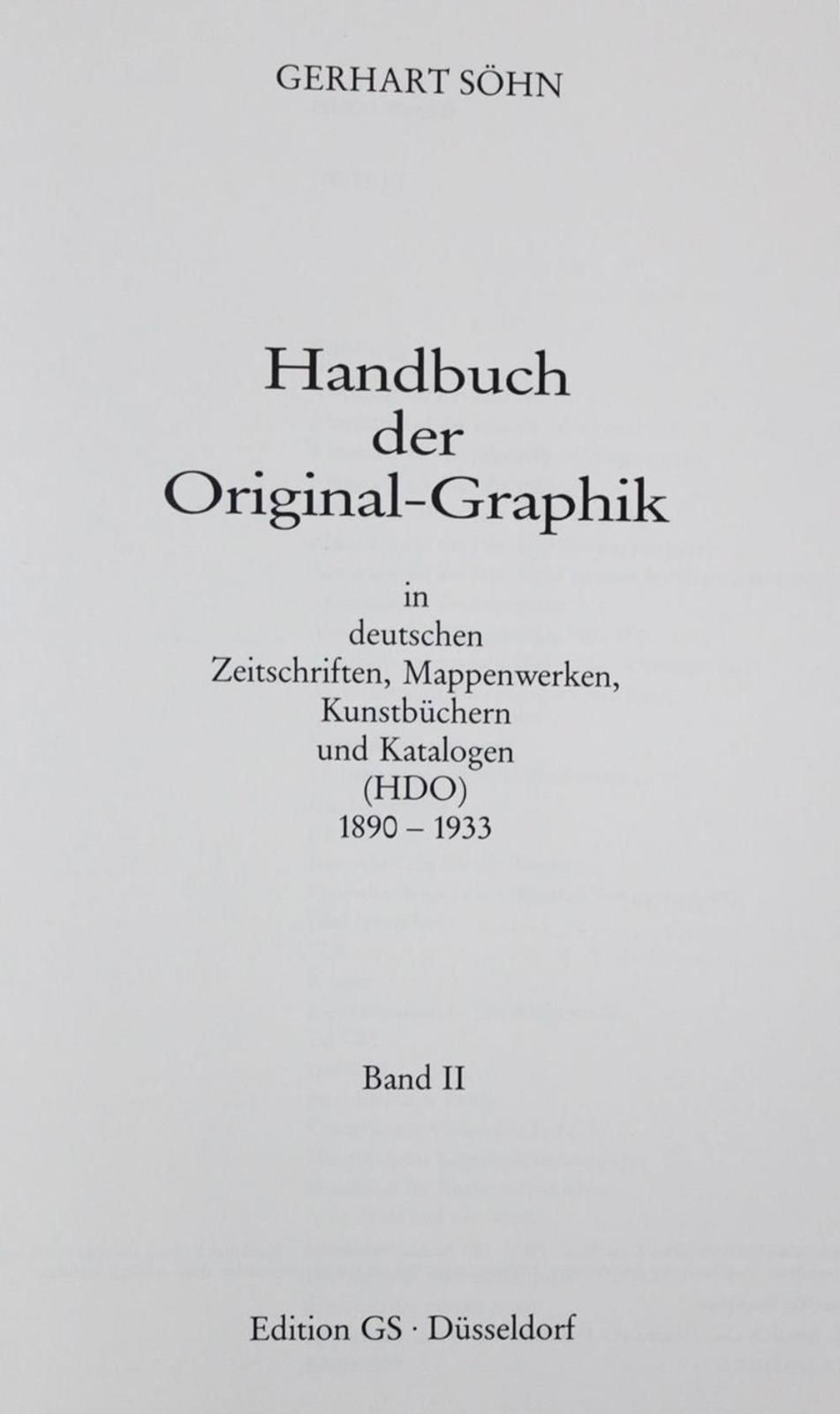 Söhn,G. Handbuch der Original-Graphik in deutschen Zeitschriften, Mappenwerken, &hellip;