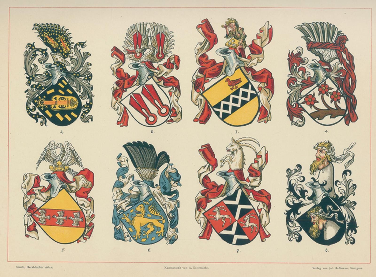 Ströhl,H.G. Heraldic Atlas.为艺术家、商人以及纹章学的朋友收集纹章学标本表。Stgt., Hoffmann 1899. Cl. Fol&hellip;