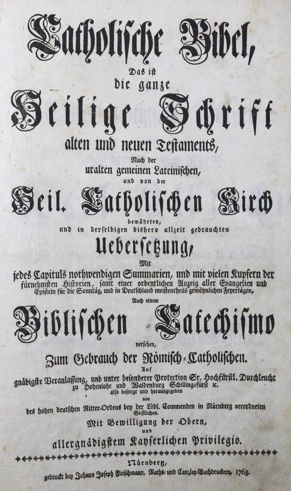 Biblia germanica. Catholische Bibel, das ist die Heilige Schrift Alten und Neuen&hellip;