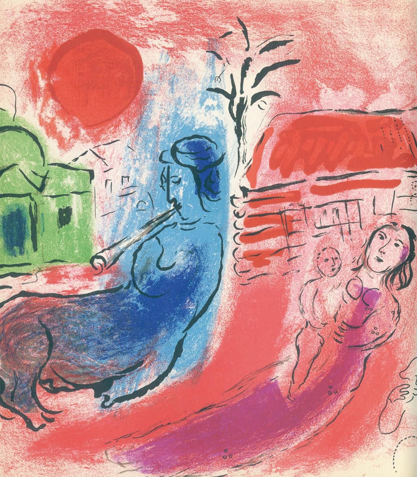 Lassaigne,J. Chagall. Parigi, Maeght 1957. 8°. Con 15 (13 a colori, 4 piegate) l&hellip;