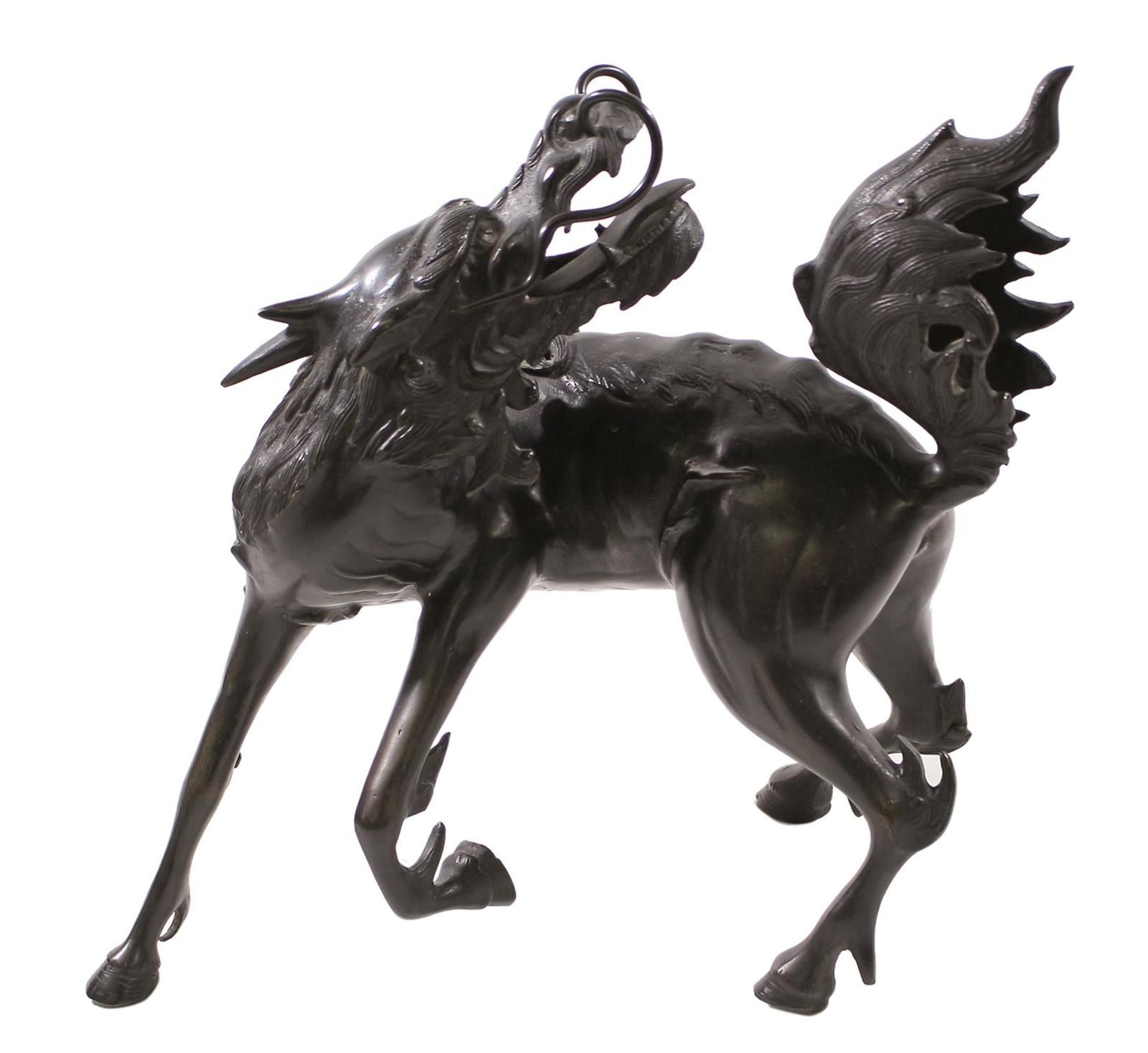 Bronze des Longma Drachenpferd Japan Meiji Periode. Fein gestaltete Bronze des D&hellip;