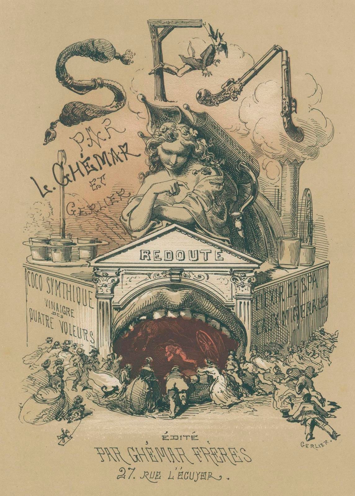 Ghémar,L. U. Gerlier. Spa. Redoute. Dessins. Brüssel, Ghémar Frères (1850). 4°. &hellip;