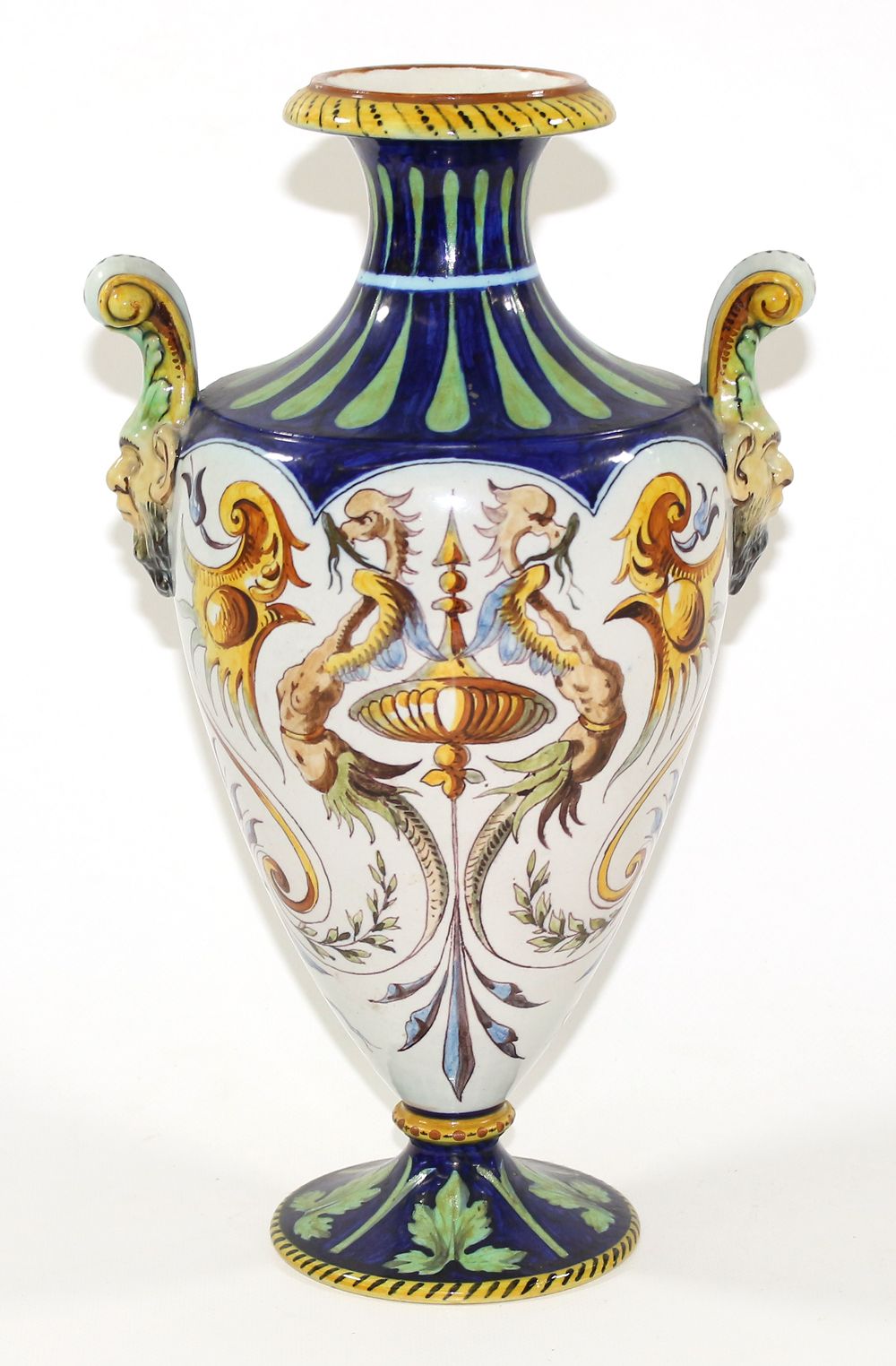 Richard Ginori Amphorenvase. Showpiece vase around 1880 Doccia Toscana. Bottom m&hellip;