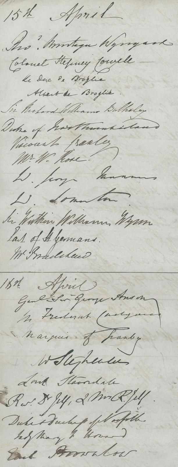 Gästebuch 阿道夫-弗雷德里克，剑桥公爵（1774-1850），有许多亲笔签名。约250页上有签名，1844-47。 Cl. Fol. Board d.&hellip;