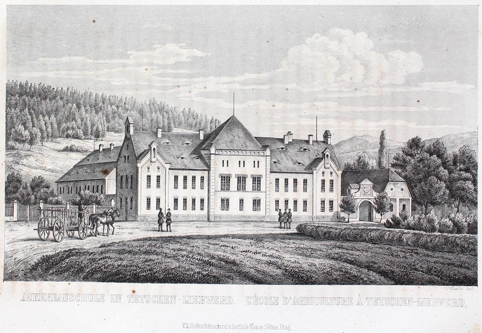 Klutschak,F. 波西米亚贵族的住宅是经济和人道主义努力的中心点。第一卷：特申堡。布拉格，Credner & Kleinbub 1855年，8°。有8张&hellip;