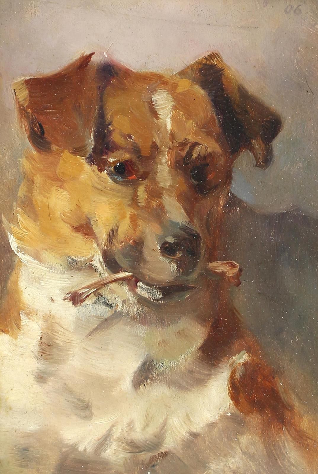 Bergmüller, Karl Wilhelm (1864 Pappenheim - Leipzig 1928). Retrato de un perro. &hellip;