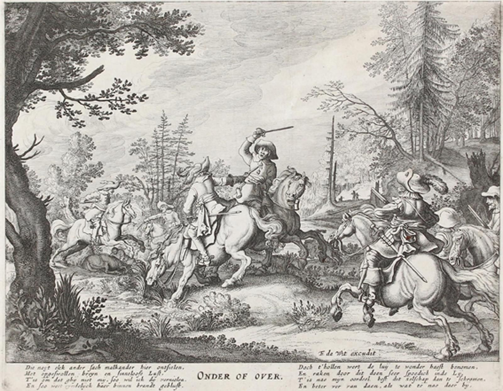 Anonym. "Onder of Over" acquaforte di Frederick de Wit (1629-1706). Plgr. Ca. 23&hellip;