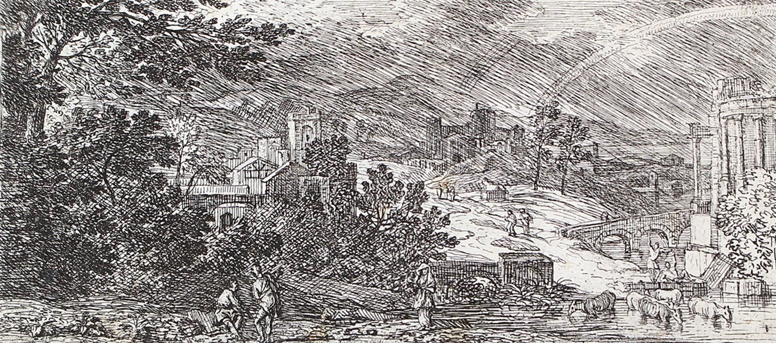 Beich, Joachim Franz (1665 Ravensburg - Monaco 1748). Paesaggio. Acquaforte da u&hellip;