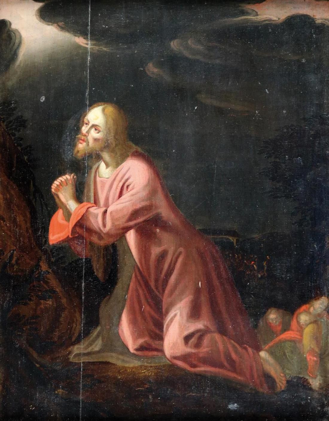 Anonym. (siglo XVII, región del sur de Alemania). Cristo orando en el Monte de l&hellip;