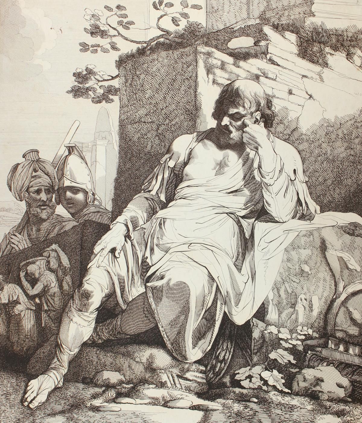 Blyth, Robert (active ca. 1750-1781, England). Caius Marius sitting on the ruins&hellip;