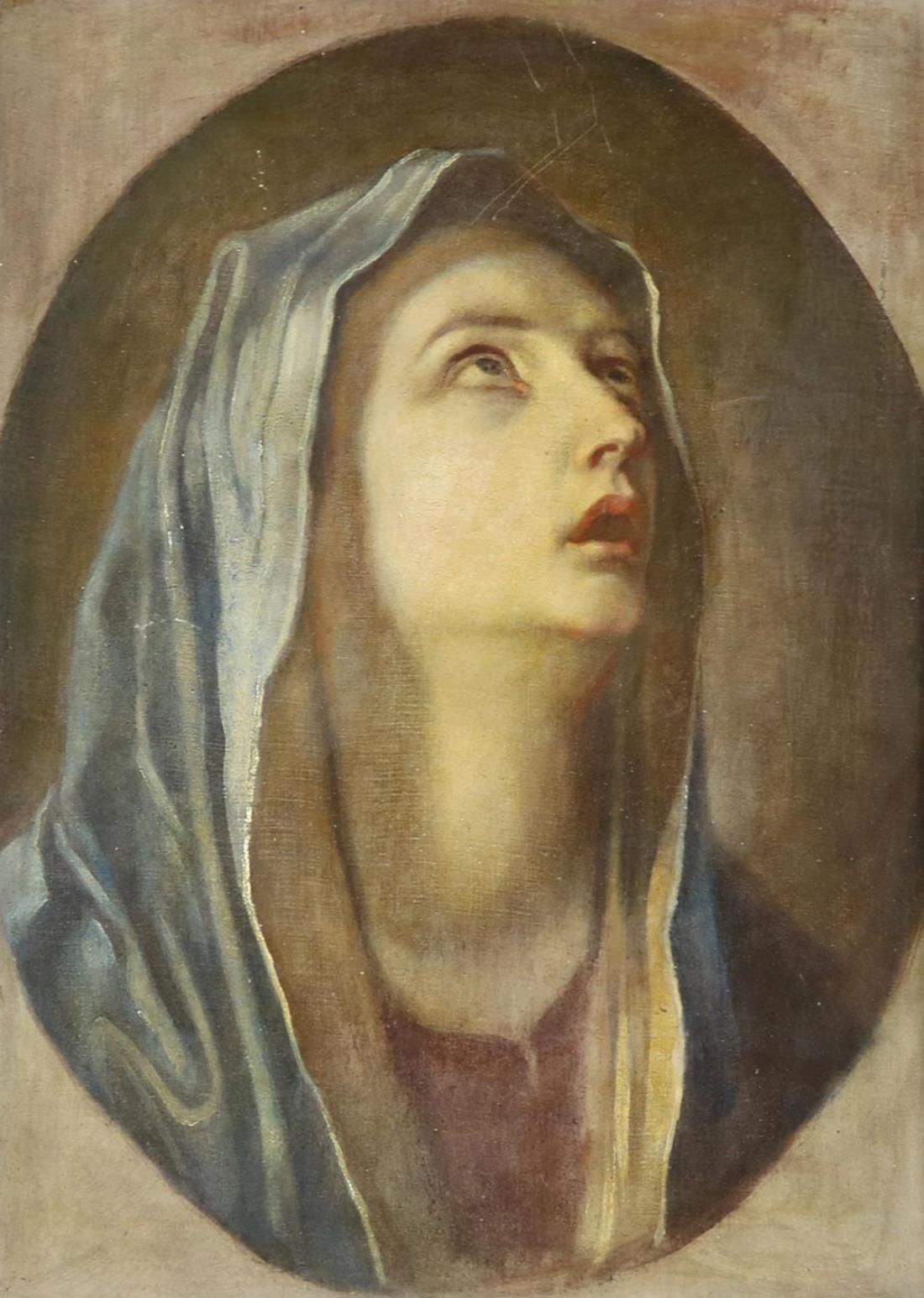 Anonym. (19th century, probably Rome). St. Mary Magdalene in ecstasy. Oil on fin&hellip;