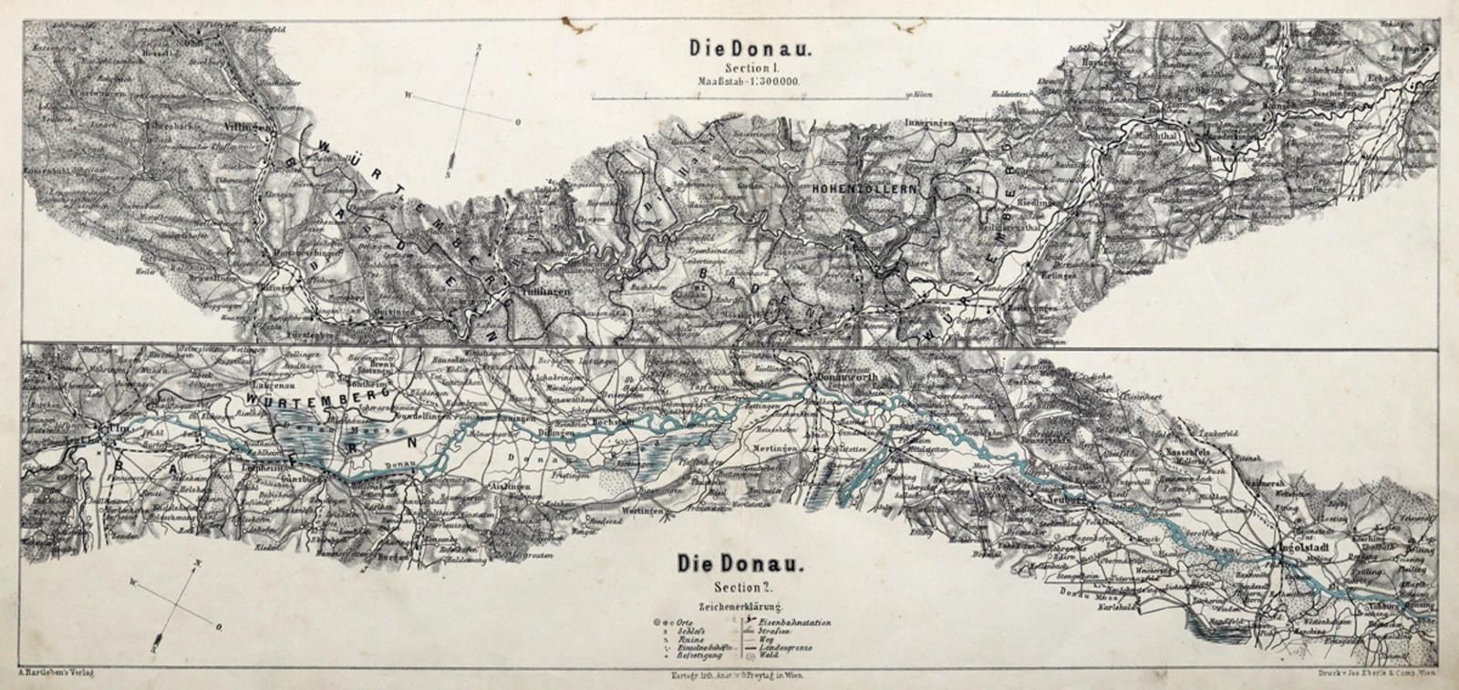 (Portia,N.V.). La conexión del Elba y el Oder con el Danubio y el Rin, como comp&hellip;