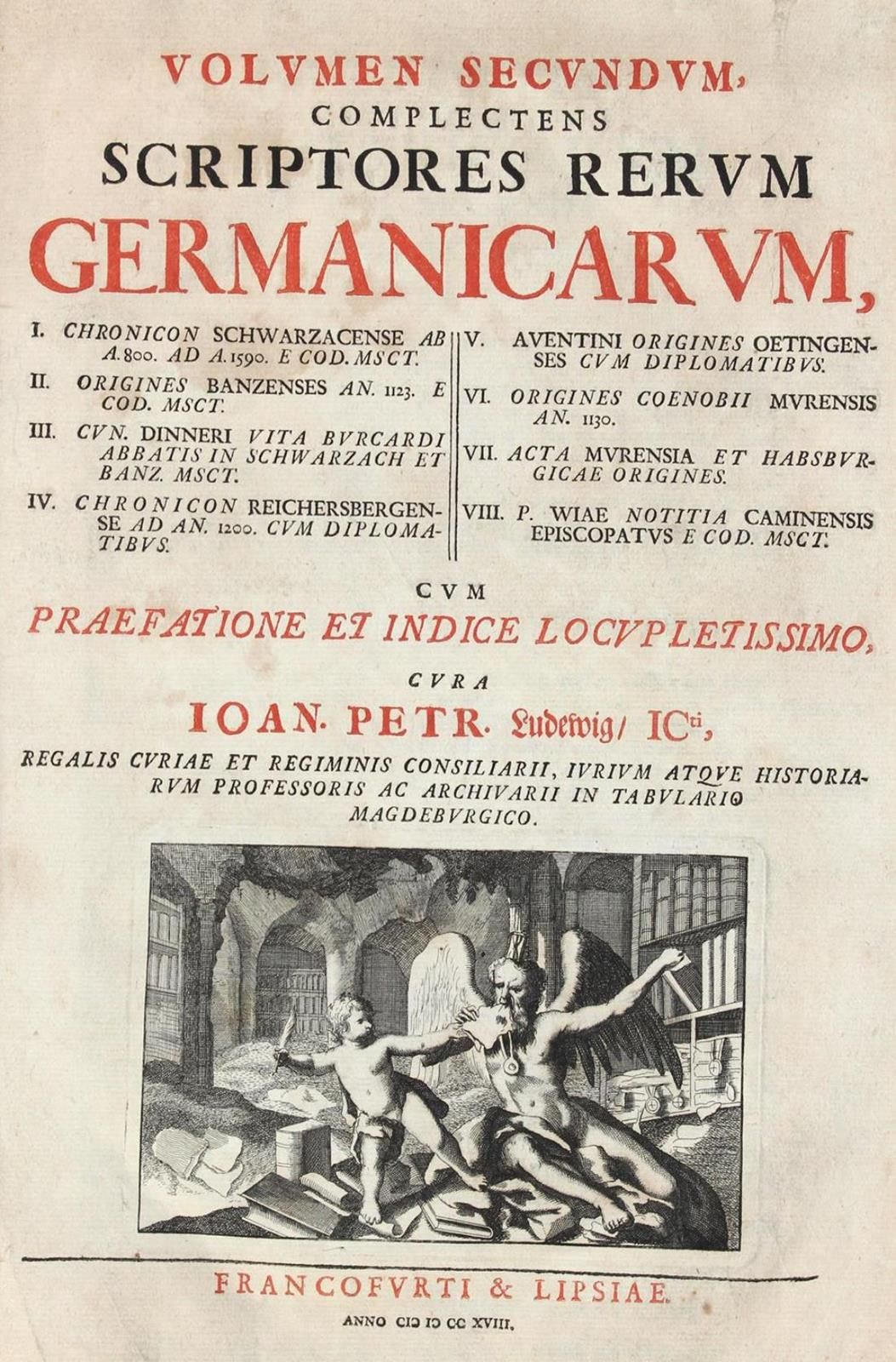 Ludewig,J.P. Novum volumen scriptorum rerum Germanicarum. Vol. 2 (v.2). Ffm. And&hellip;