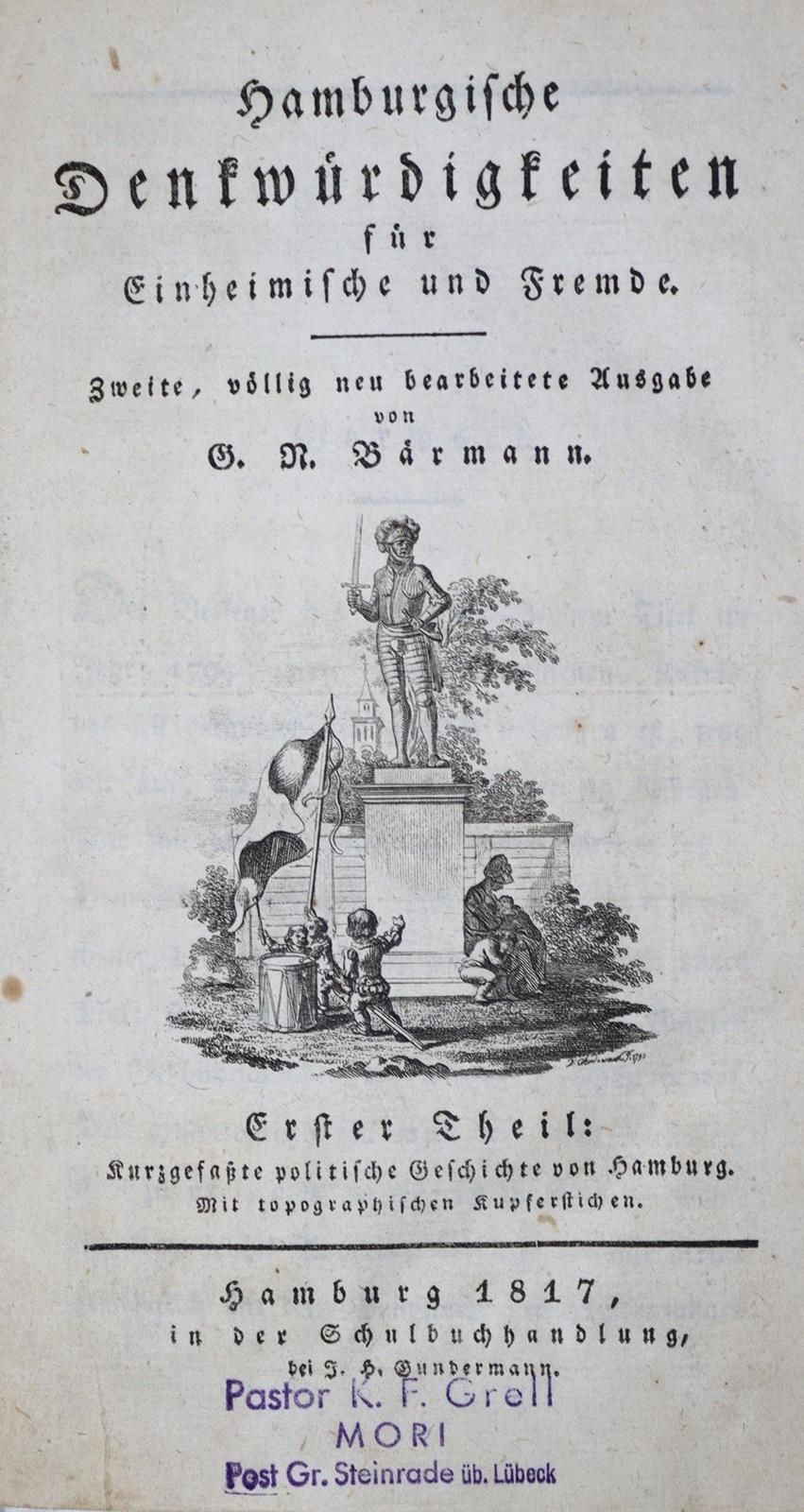 Bärmann,G.N. Hamburgische Denkwürdigkeiten für Einheimische und Fremde. 2ª edici&hellip;
