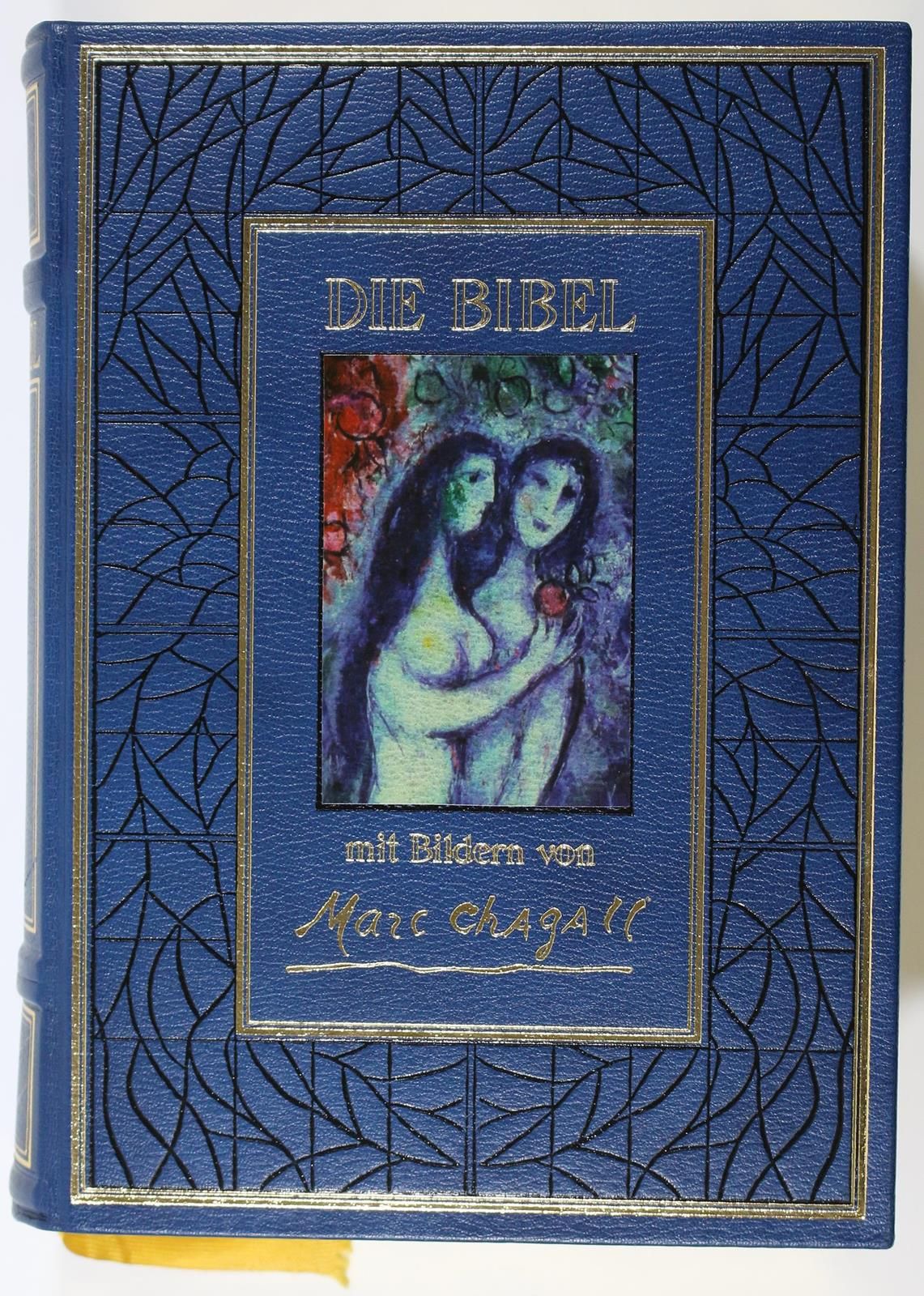 Chagall-Bibel. 新旧约圣经》....奥格斯堡，帕特洛赫1990年。 4°。有64个彩色版本。插图：夏加尔之后 a. 4张地图。1184, 353,&hellip;