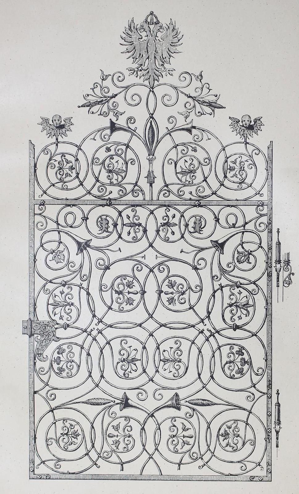 Schmiedekunst, Die. D'après des originaux du XVe au XVIIIe siècle. Siècle. Bln, &hellip;
