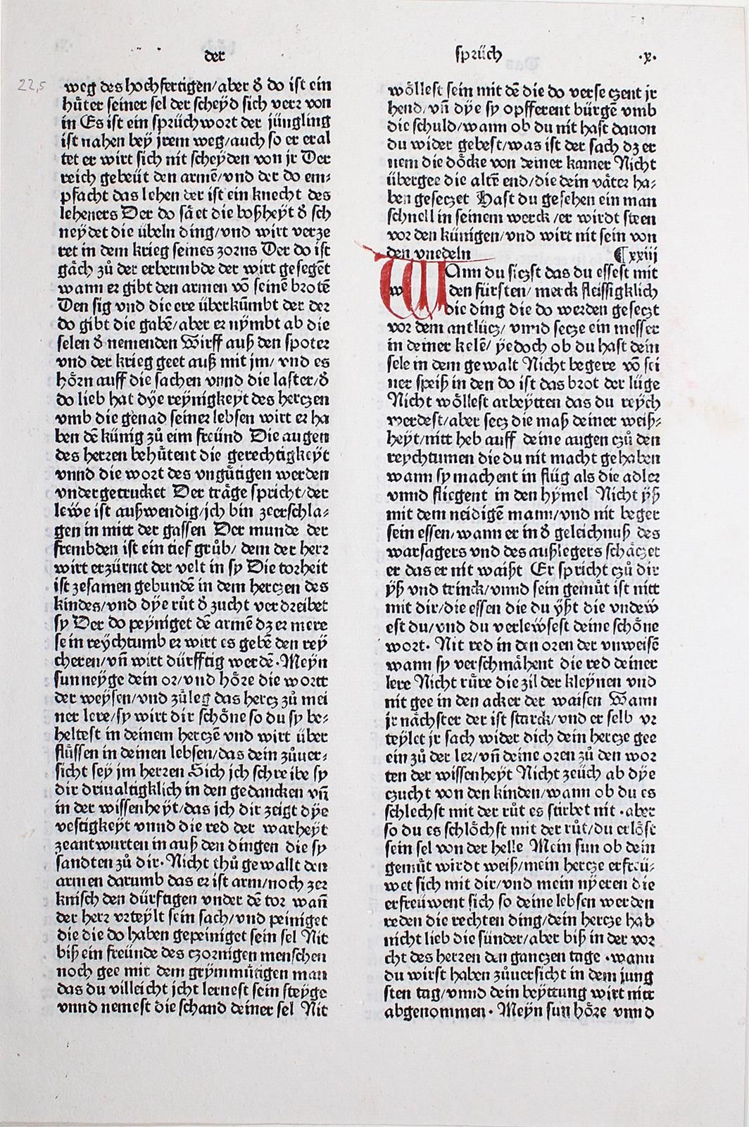 Biblia germanica. 2 fol. Da Bibbie tedesche del periodo incunabolo. Augsburg, An&hellip;