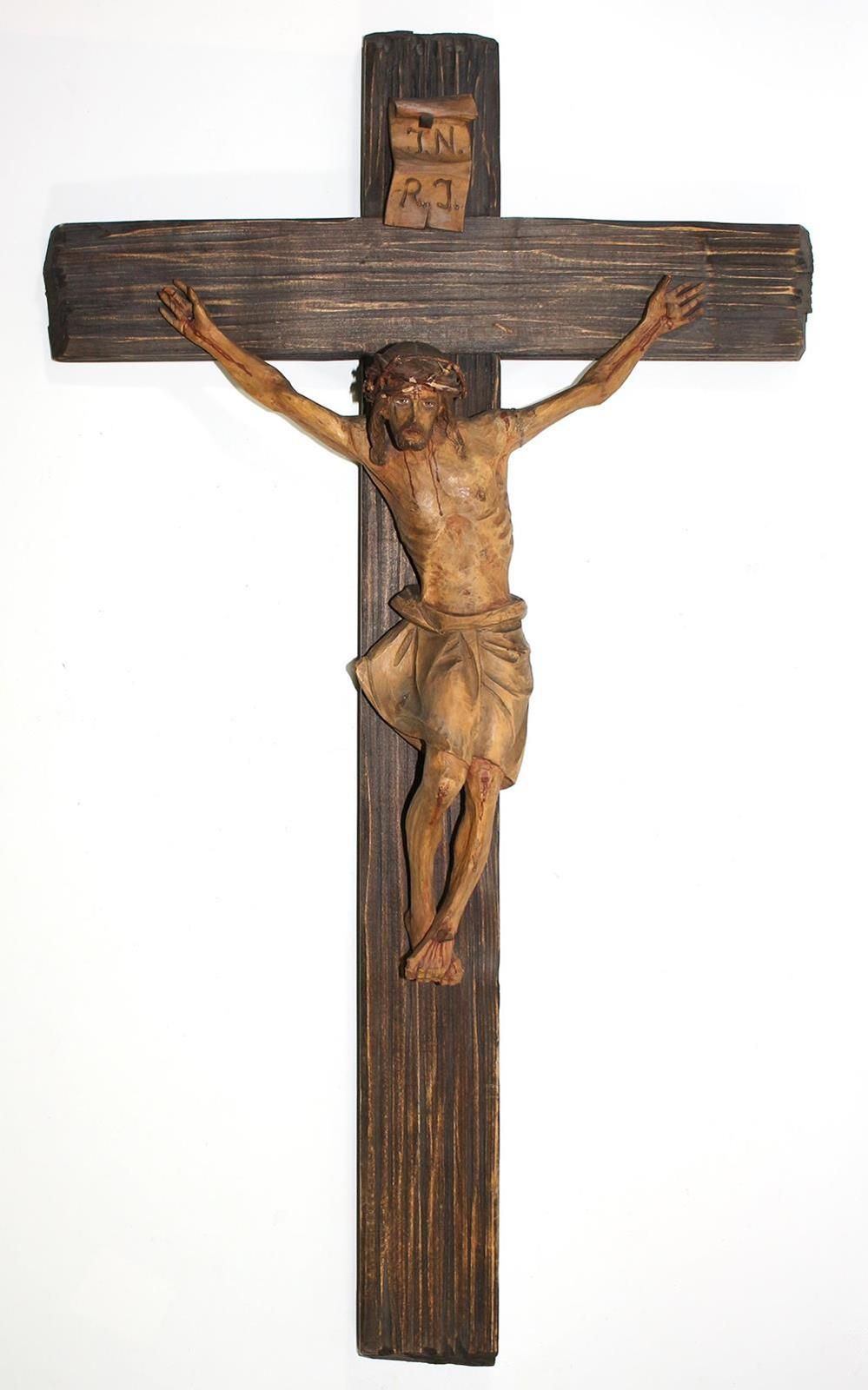 Christus, Offenburg. 奥芬堡艺术家和雕塑家彼得-瓦伦丁（1904-1995）的木雕作品。背面有签名。P.Valentin u. 1943.带&hellip;
