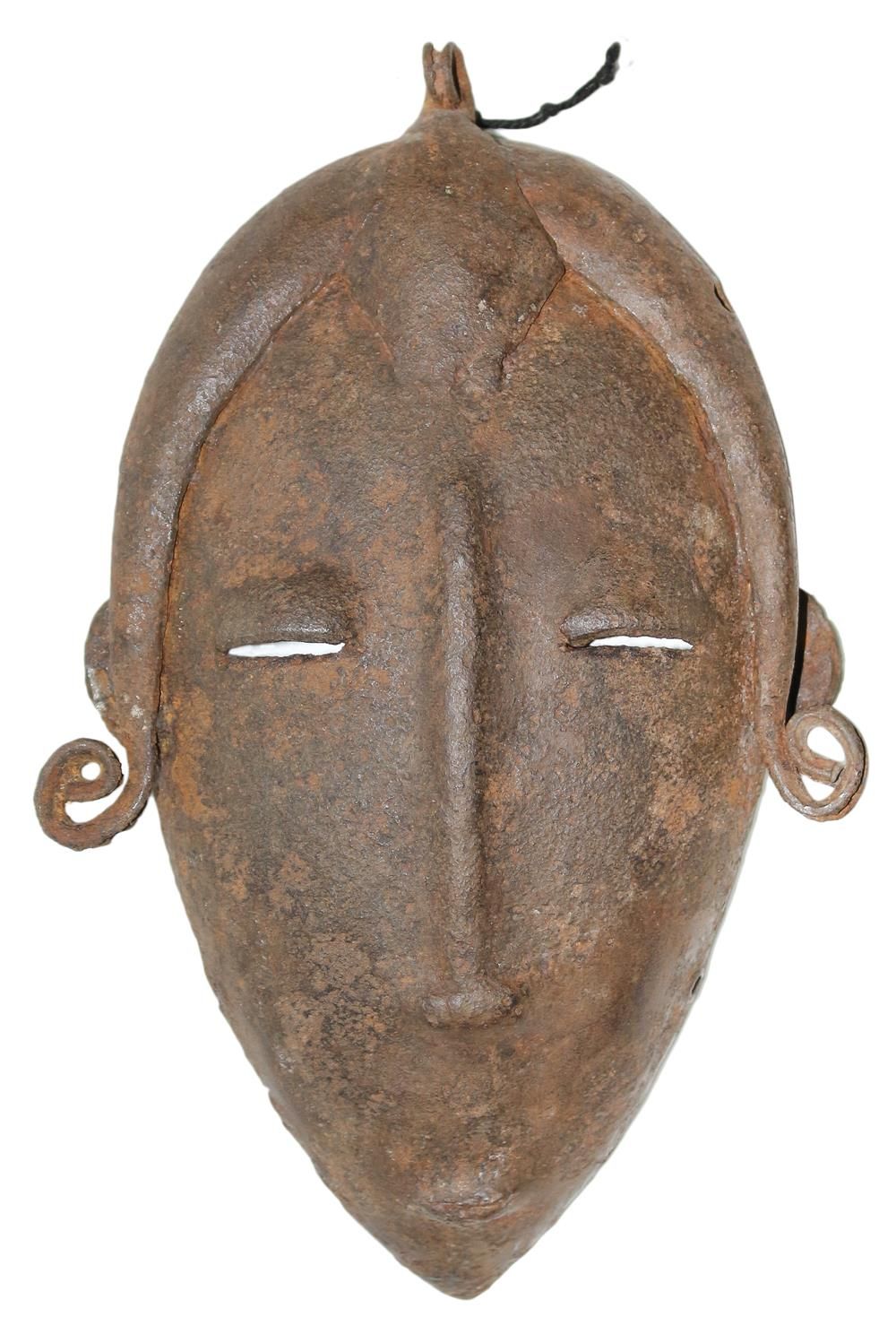 Eisenmaske Dogon Mali. Old mask, iron with flash rust. Female head depiction. Si&hellip;