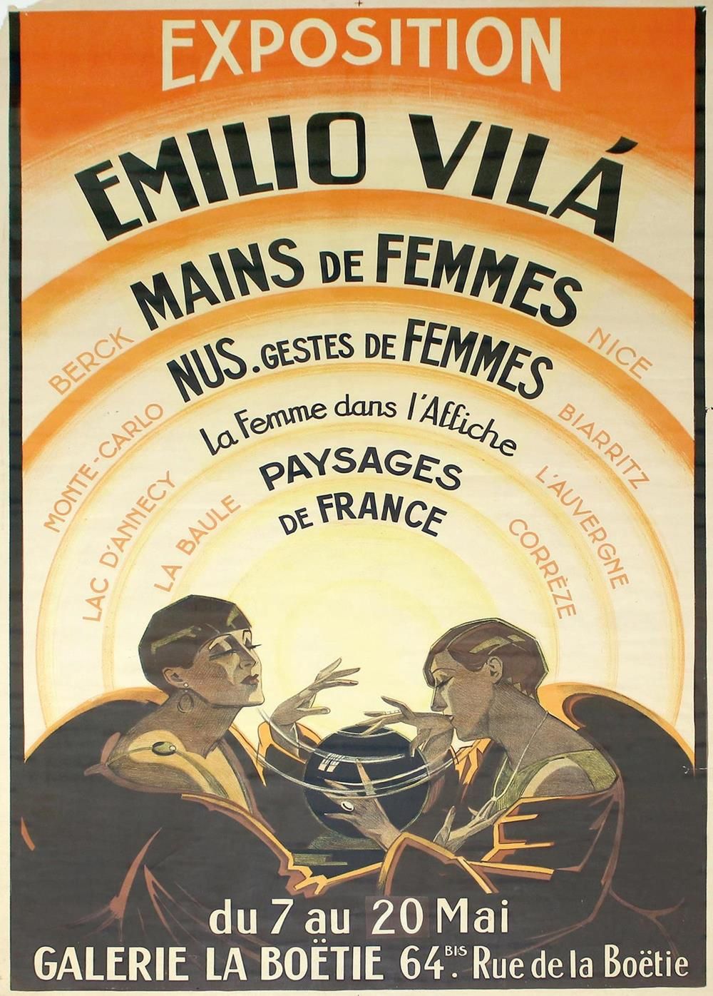 Vilá, Emilio (1887-1967). Exposition Emilio Vilá. Exhibition poster of the Spani&hellip;