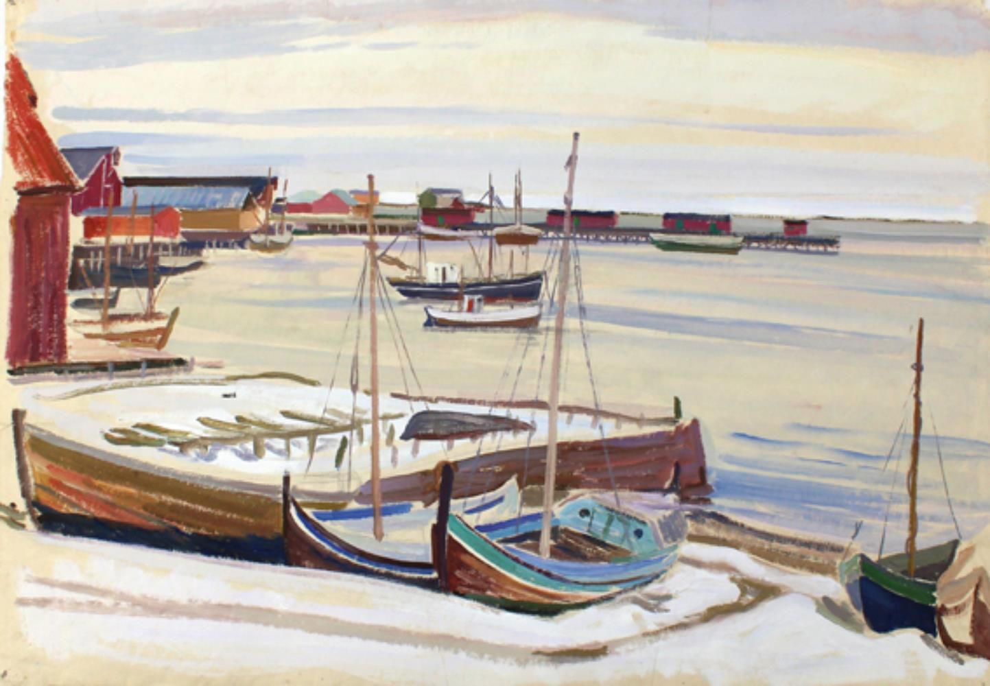 Ehehalt, Rudolf (1901年图宾根-1945年慕尼黑)，归属。6 北极海洋景观。纸上钢笔画或水彩画，（1942/43）。每幅约45 x 67厘米&hellip;