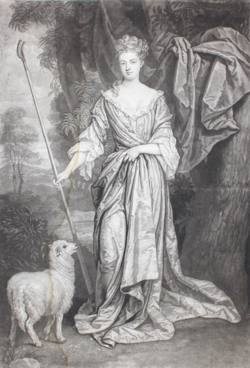 Faber, John I (1650 La Haye 1660). Lady Midelton. Mezzotino (en français). J. Fa&hellip;