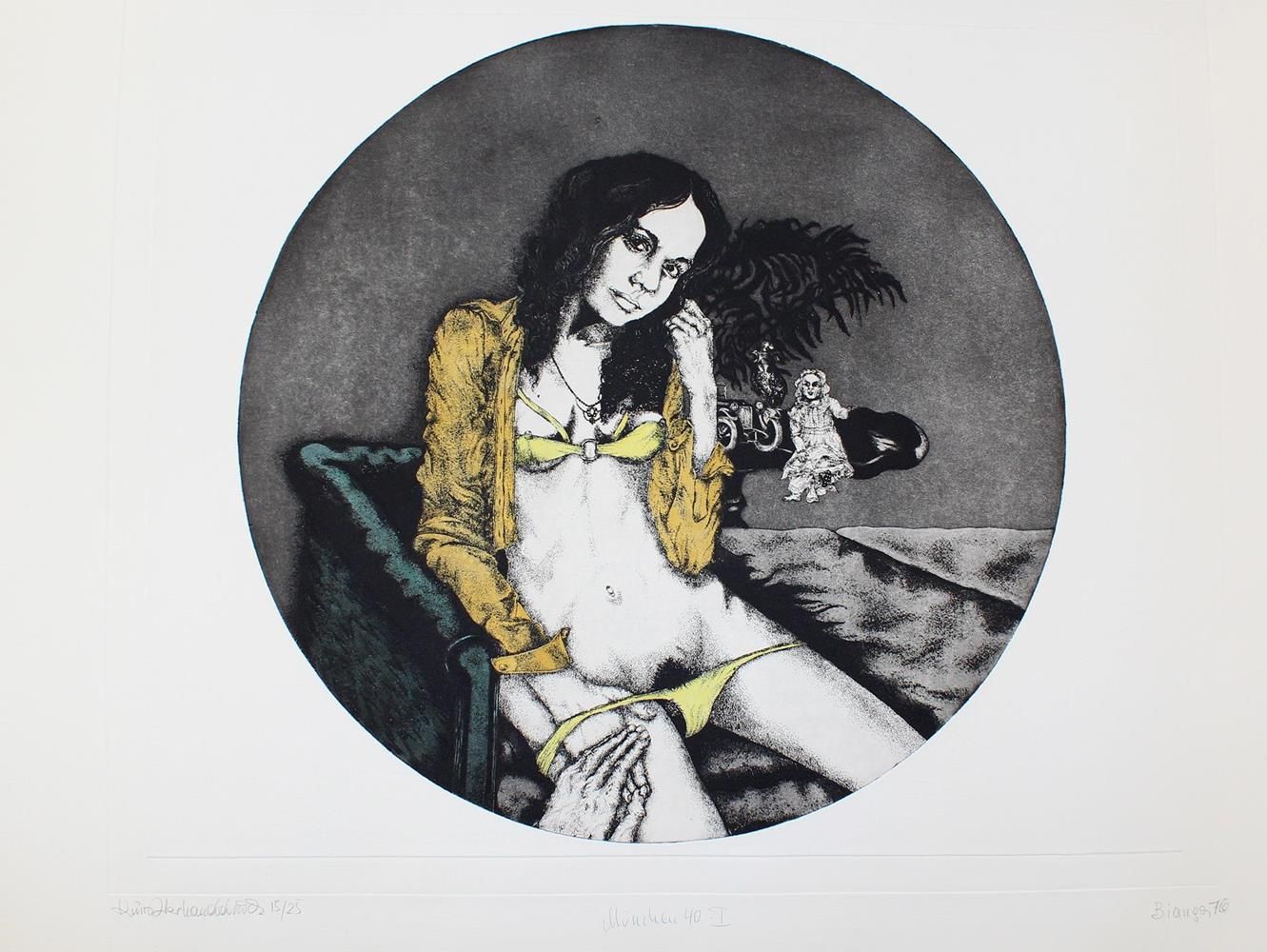 Bianga, Karl (1930年格但斯克-汉堡2015年）。6幅手绘蚀刻版画（部分为浮雕版画）。1970-76年。约78 x 53厘米。 D