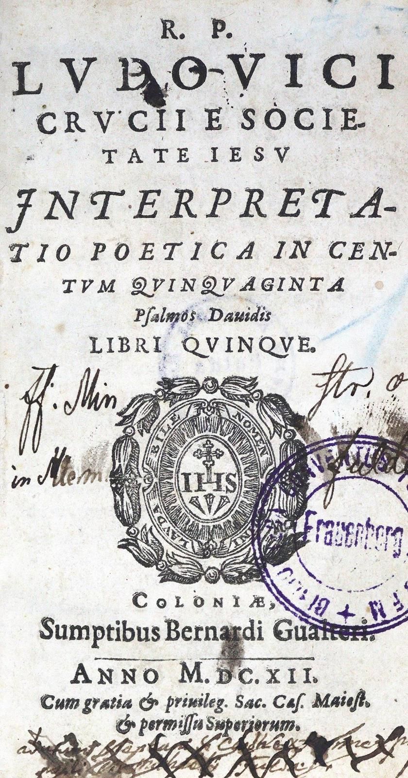 Donati,A. Ars poetica sive institutionum artis poeticae libri tres. Köln, für J.&hellip;