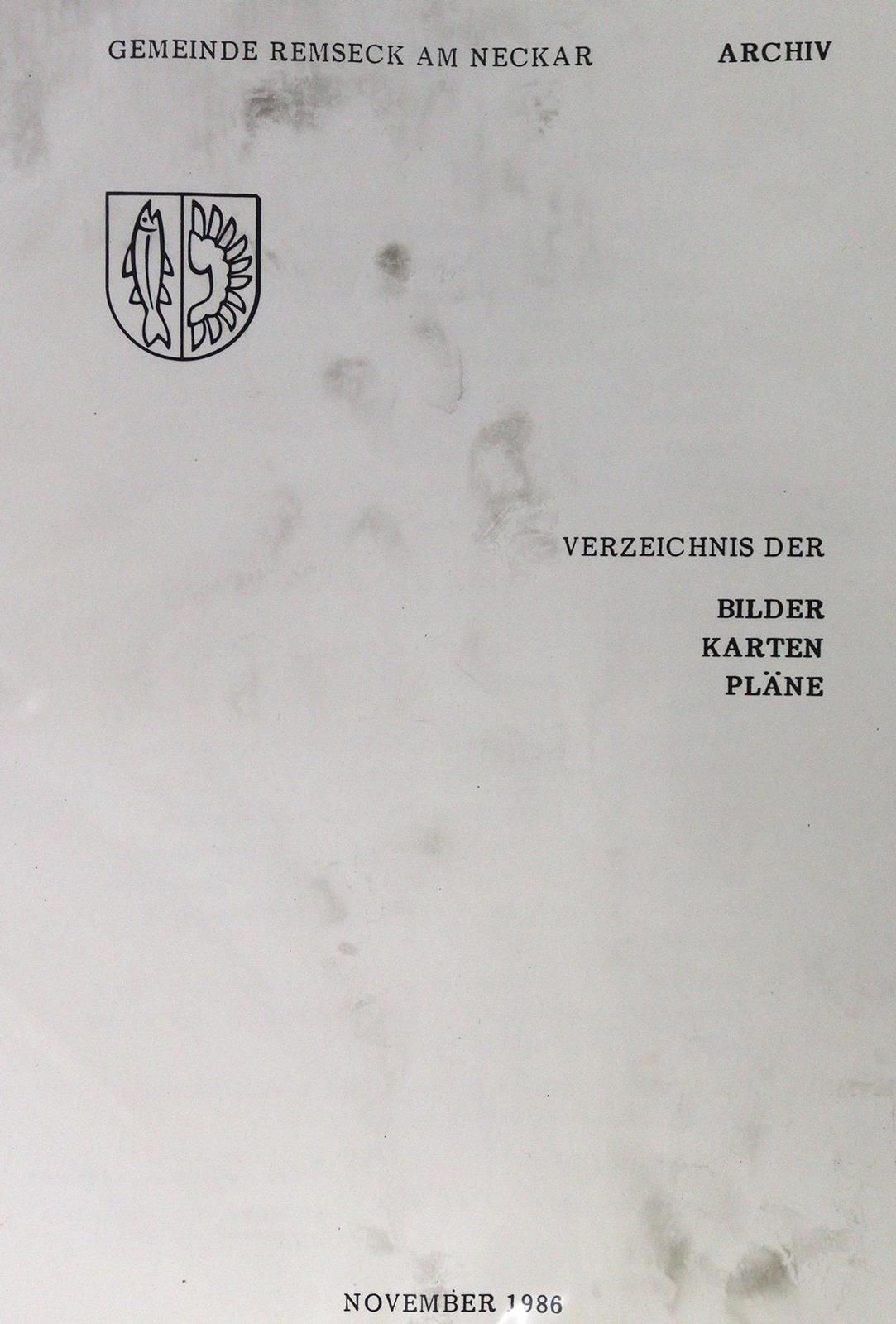 Gemeindearchiv Remseck. Collection de 13 volumes. Env. 1989. 4°. Couverture en c&hellip;