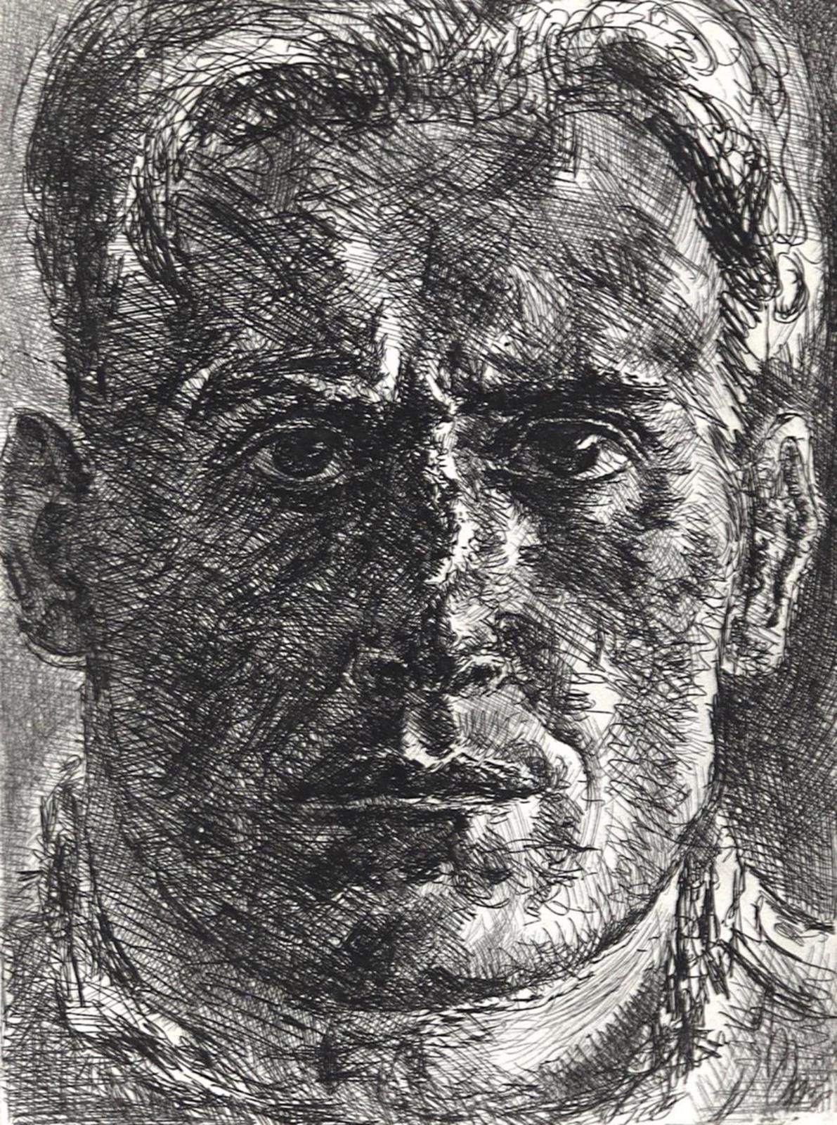 Huber, Hermann (1888 Zurich - Hirzel 1967). "Portrait Sievers" u. 2 portraits of&hellip;