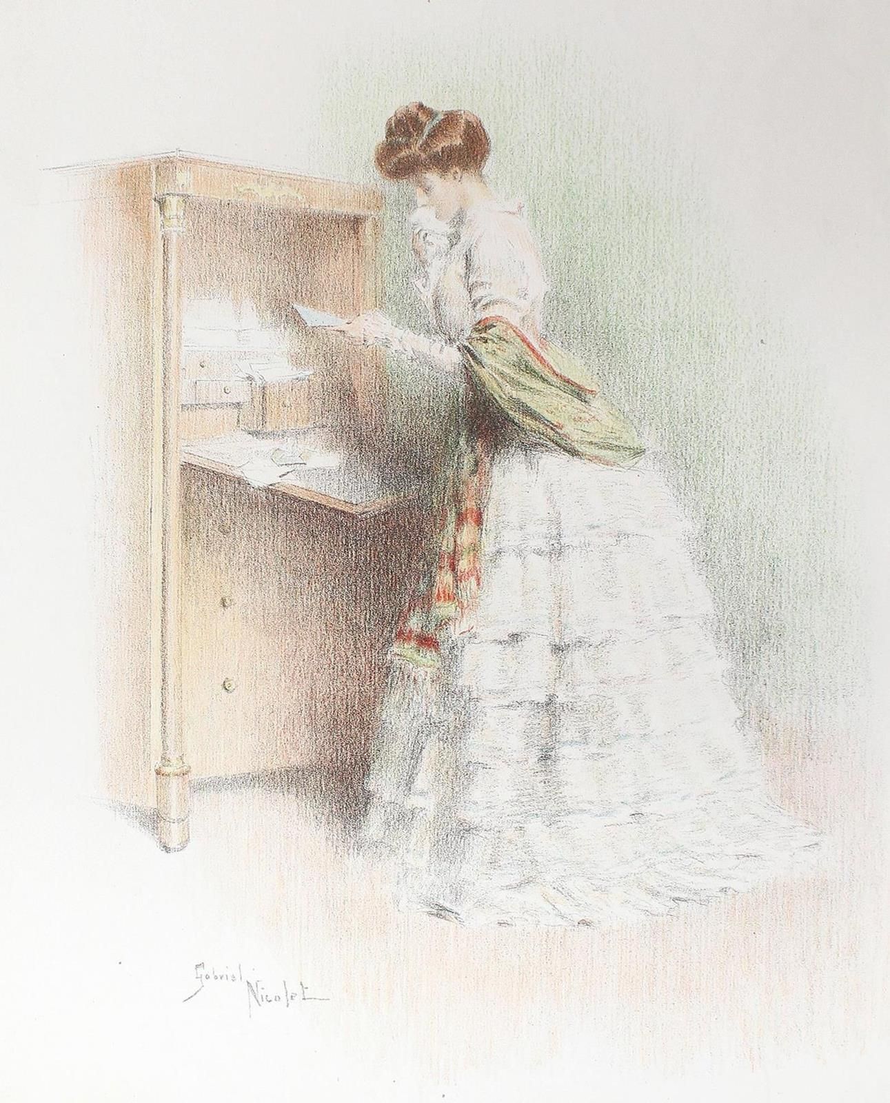 Nicolet, Gabriel Emile Edouard (1856 Pons - Villefranche-sur-Mer 1921). Une dame&hellip;