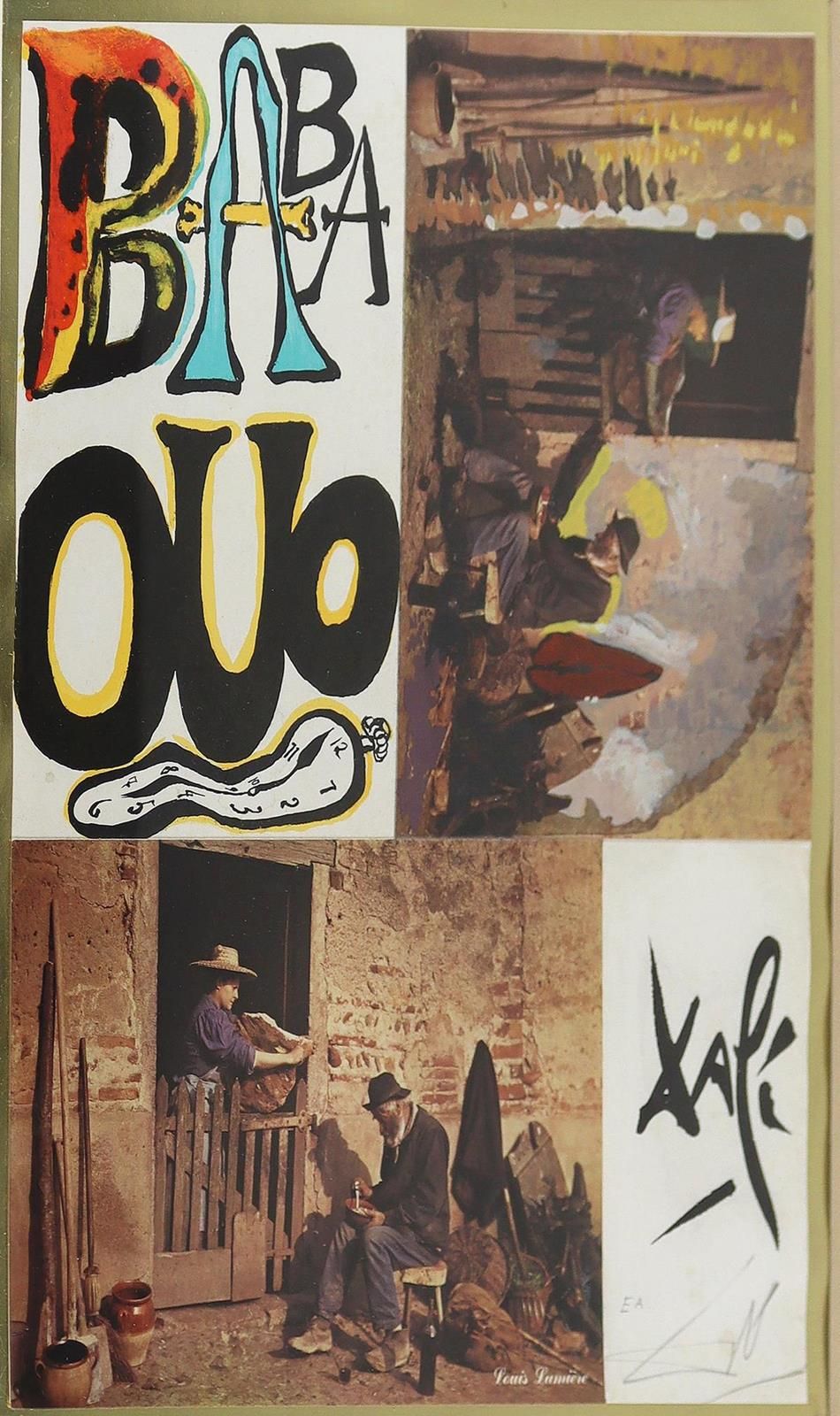 DALI, Salvador (1904 Figueras 1989). Babaouo (en). Collage d'édition pour le por&hellip;