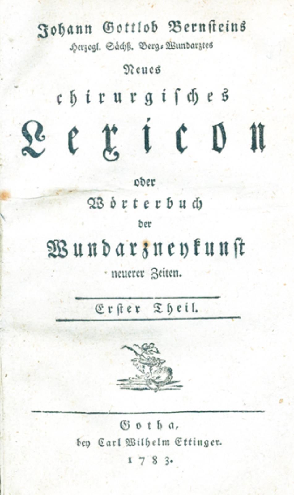 Bernstein,J.G. Nouveau lexique chirurgical ou dictionnaire de l'art de soigner l&hellip;