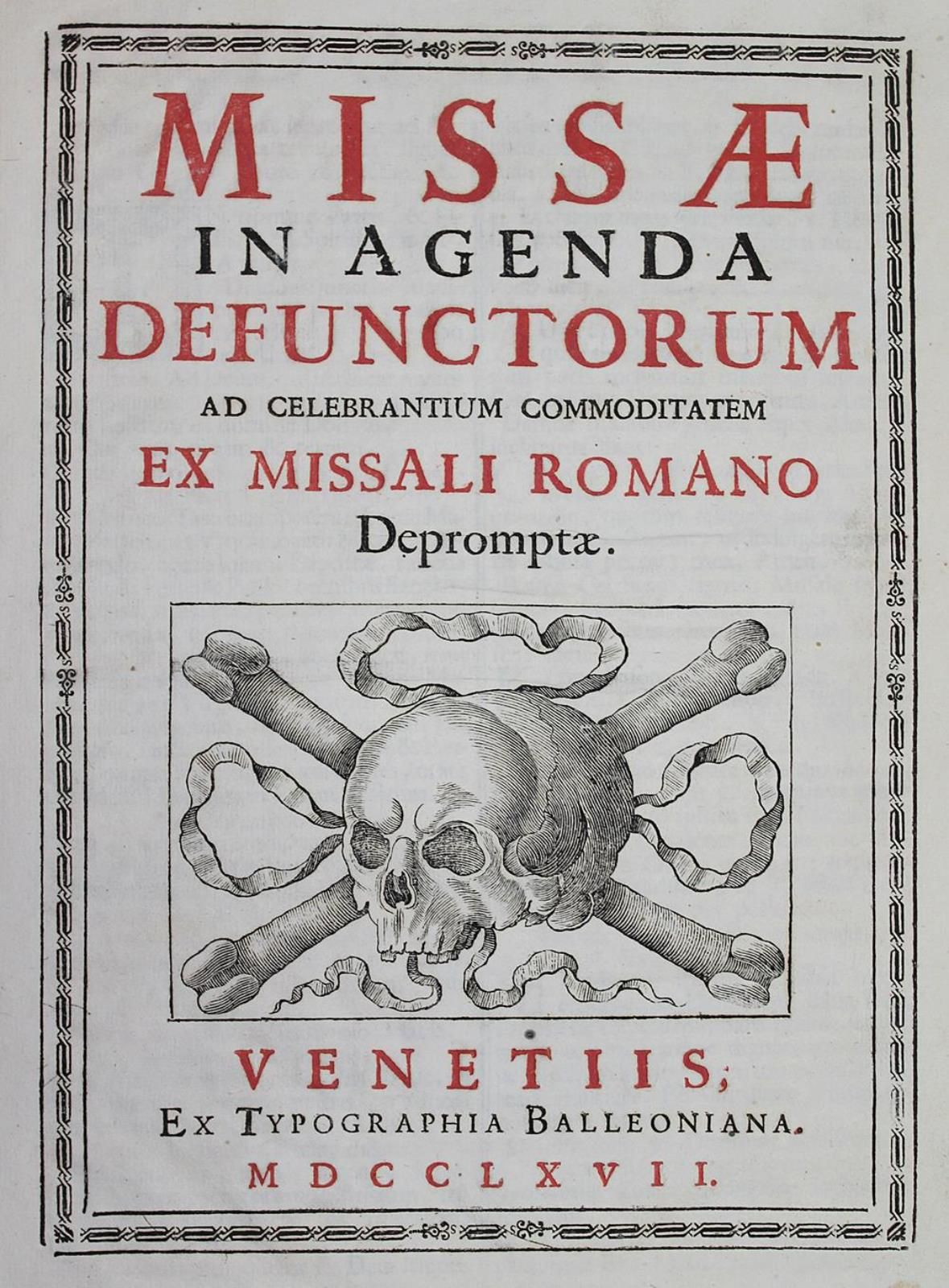 Missae in agenda defunctorum ad celebrantium commoditatem ex missali romano depr&hellip;
