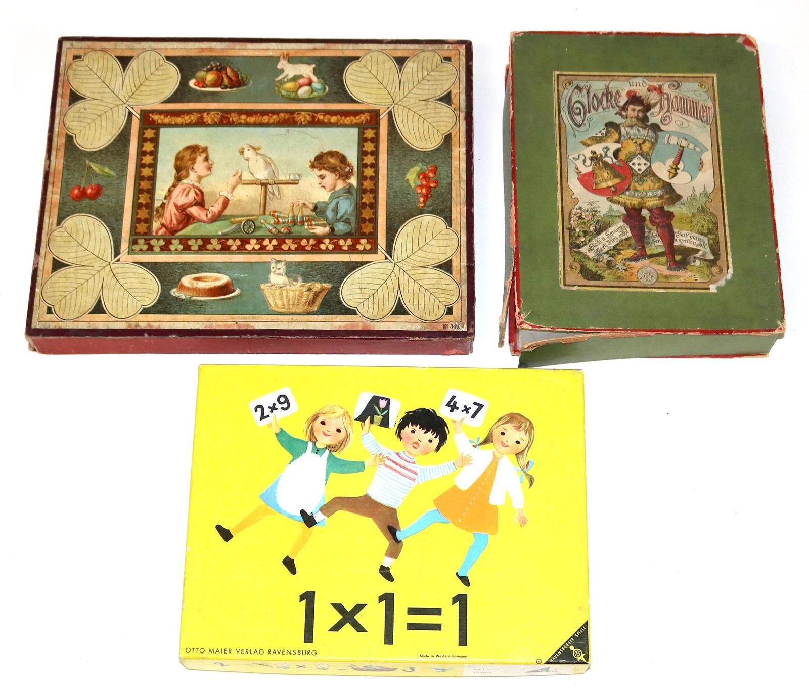 Spiele. Collection of 10 (partly uncompl.) games. In original boxes. Among them:&hellip;