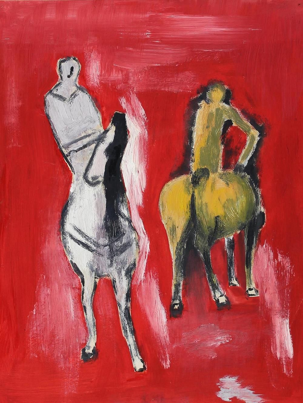 Marini, Marino (1901 Pistoia - Viareggio 1980)归属。马匹和骑手。纸上钢笔画，1956年。约27 x 21厘米，装在&hellip;