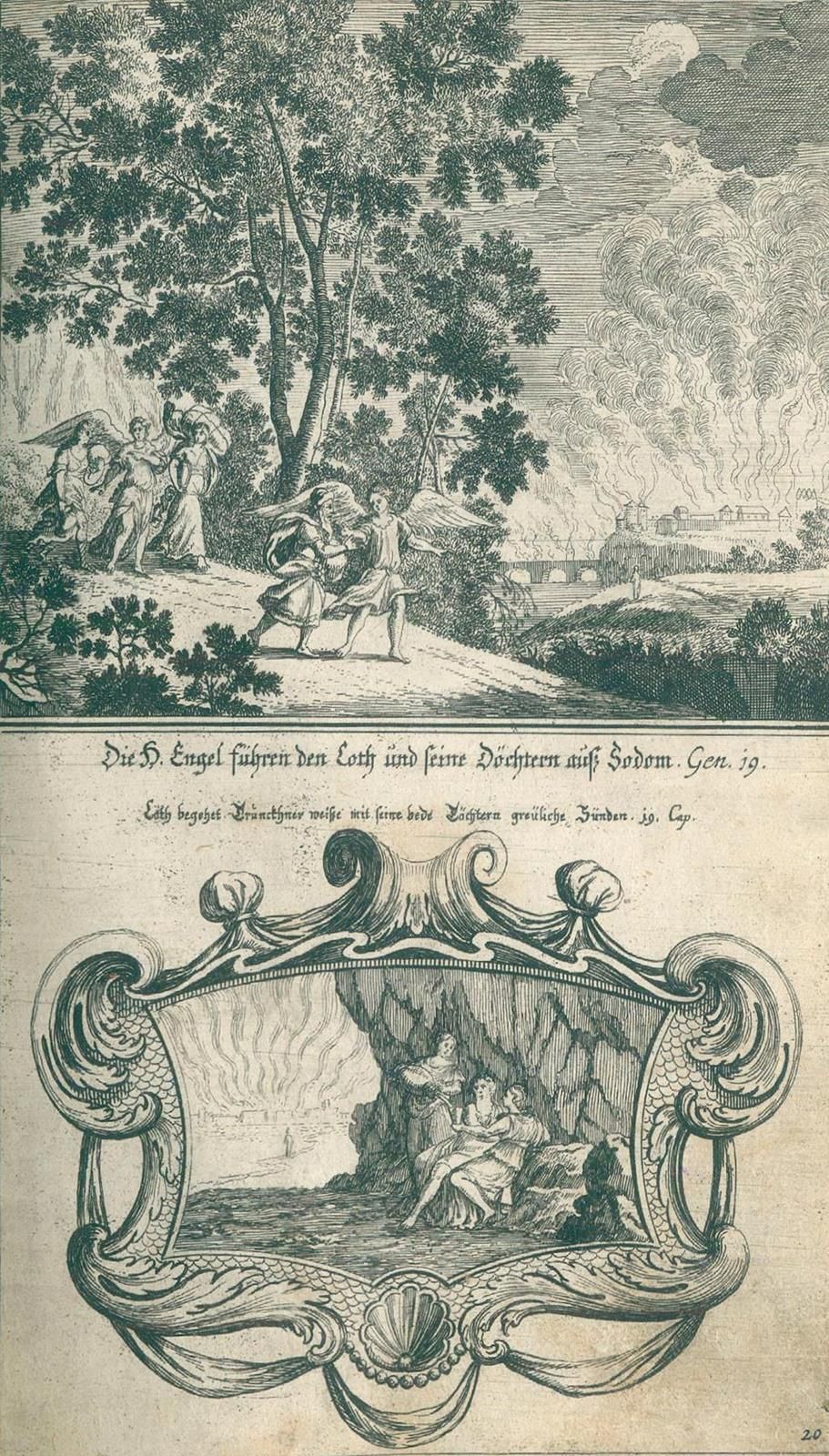 Krauss,U. Historische Bilder Bibel. 5 Tle. In 1 Bd. Augsb., Krauss, 1702. 8°. 18&hellip;