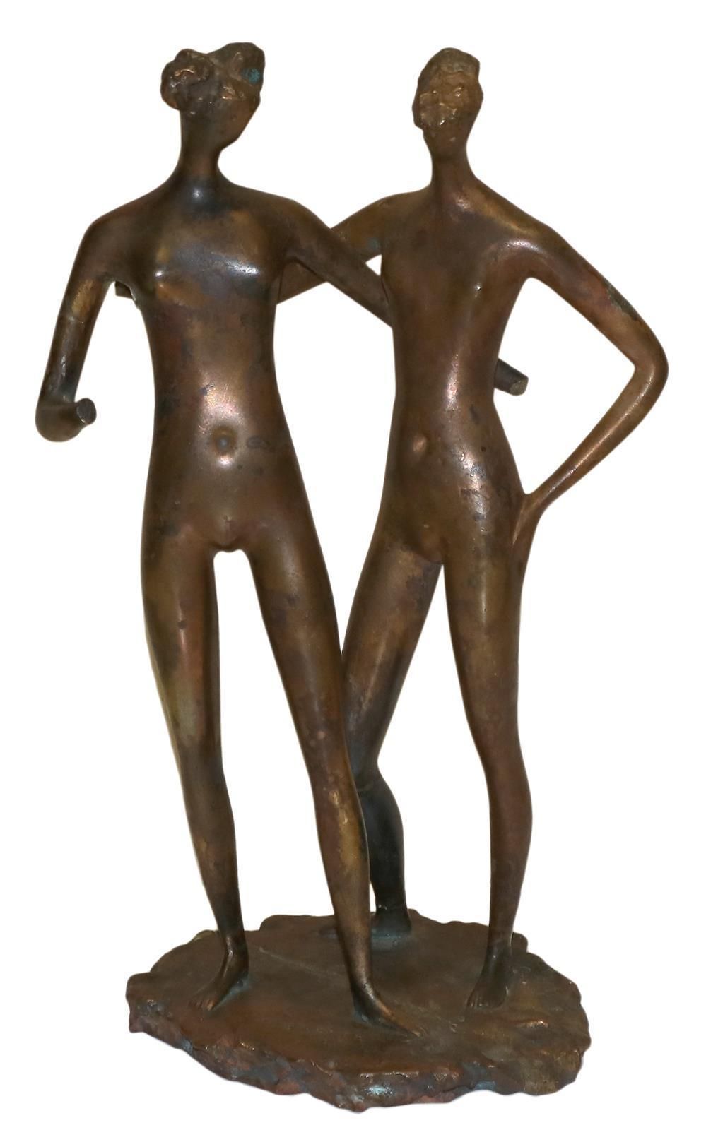 Breker, Arno (1900 年埃尔伯费尔德 - 1991 年杜塞尔多夫）。椭圆形基座上的两个站立的女性裸体，呈对立姿势。青铜，有不规则的锈蚀。高：约 &hellip;