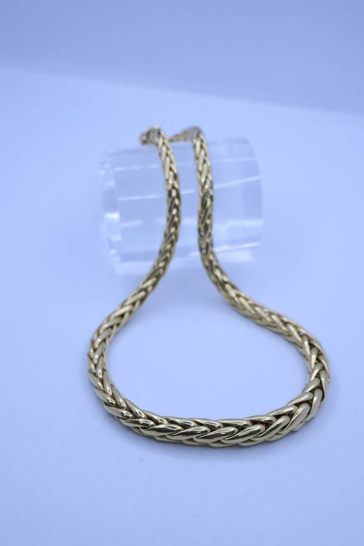 Null Collar de oro amarillo (18Kt) con eslabones de palma que caen. Longitud: 41&hellip;
