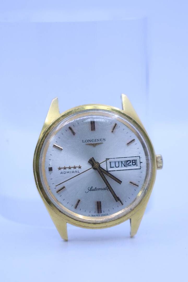 Null LONGINES ADMIRAL. Gehäuse einer Armbanduhr in Gold (18 Kt), Automatik, Datu&hellip;