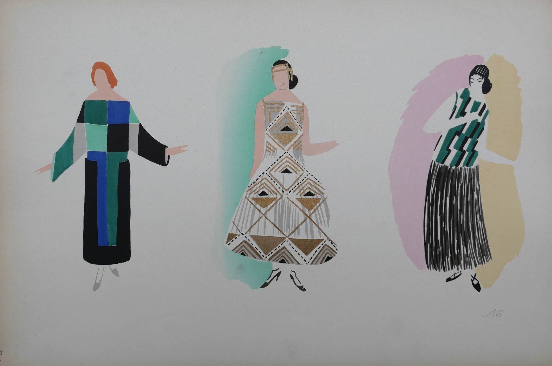 Null Sonia DELAUNAY (1885-1979) "planche 16" Planche du portfolio "Sonia Delauna&hellip;